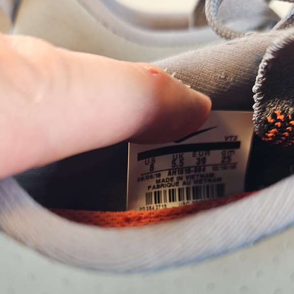 Nike Odyssey React 2 Women's 8 AH1016-004 Grey/ Orange - Picture 7 of 8